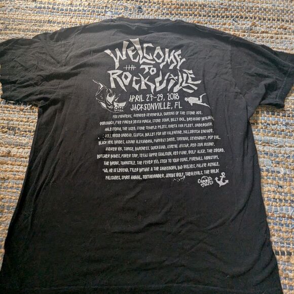 Welcome to Rockville 2018 Band Tee Black L Jacksonville Florida Festival Tour Fo - Picture 6 of 6